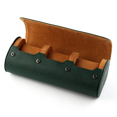 Squiggly WATCHROLL-THREE-GR Watchroll Three Green Watch box
